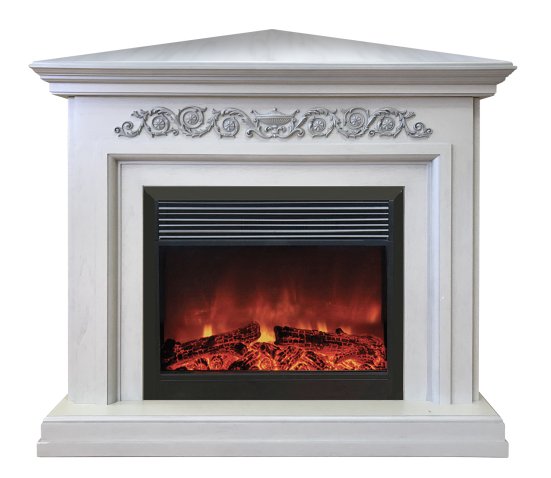 Каминокомплект RealFlame Leticia Corner 26 WT с очагом MoonBlaze LUX Black